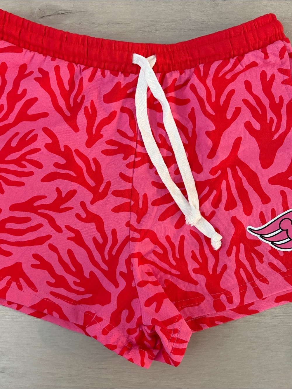 Women’s Pink & Red Athletic Drawstring Shorts